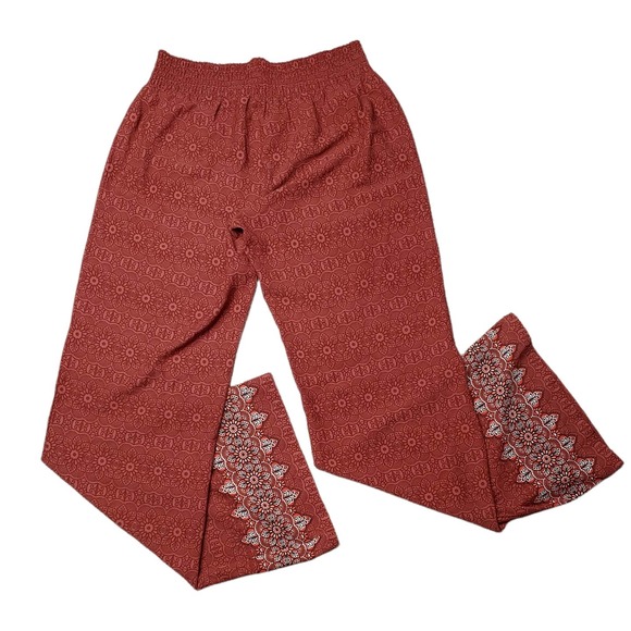 prAna Elastic Waist Loose Flowy Summer Pants Wmns L Bohemian Comfortcore Casual - Picture 2 of 7